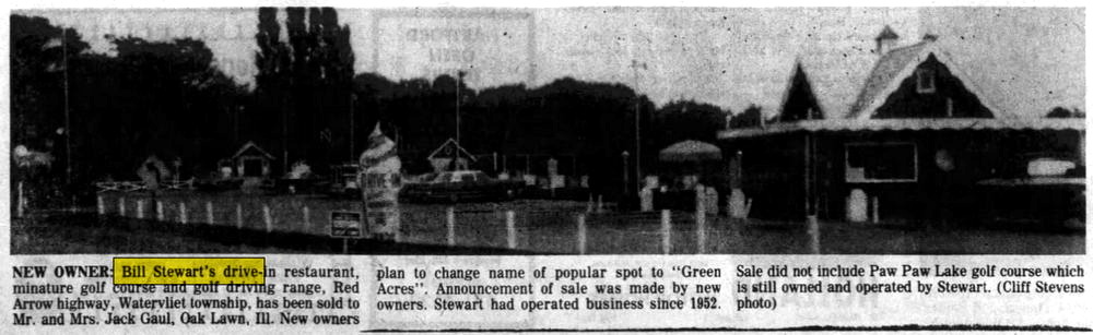 Bill Stewarts Drive-In Restaurant - Aug 13 1976 Article
